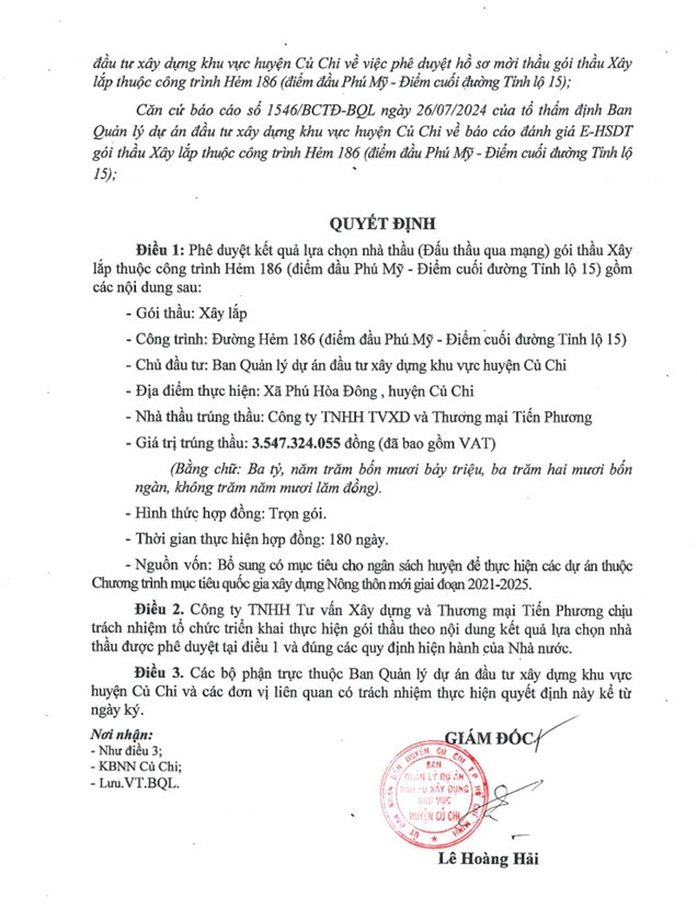 Công ty Tiến Phương: Nhà thầu xây lắp 'quen mặt' tại Củ Chỉ - Hình 2 Cong ty Tien Phuong: Nha thau xay lap 'quen mat' tai Cu Chi-Hinh-2