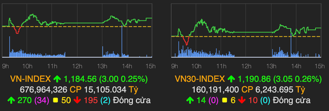 VN-Index tiem can moc 1.185 diem, 'ho FLC' giao dich bung no