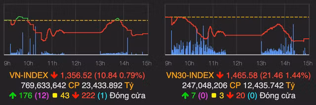 Luc ban ap dao khien VN-Index mat gan 11 diem