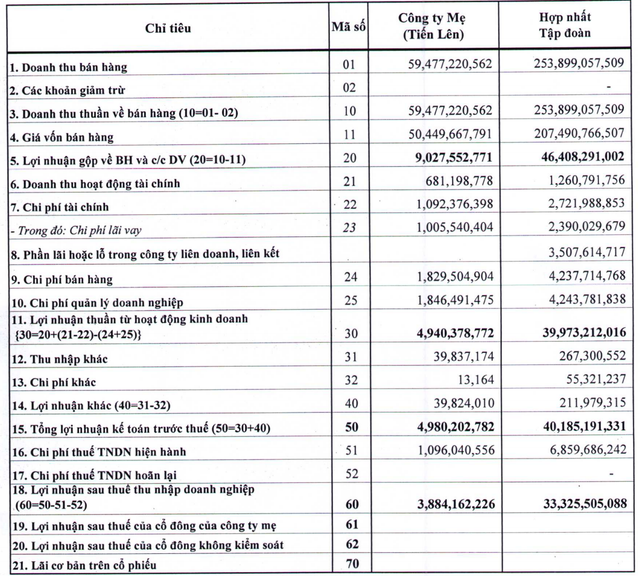 Co phieu TLH 'bung no' sau khi Thep Tien Len uoc lai 33 ty dong trong thang 1