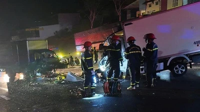 Hiện trường vụ tai nạn.