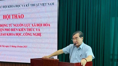 PGS.TS. Phạm Quang Thao, Phó Chủ tịch Liên hiệp các Hội Khoa học và Kỹ thuật Việt Nam phát biểu tại Hội thảo - Ảnh: VGP/Thu Giang