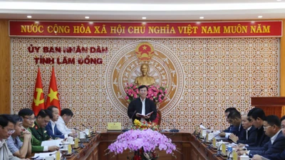 Lãnh đạo tỉnh Lâm Đồng họp khẩn bàn giải pháp khắc phục hậu quả sau đợt mưa lũ vừa qua.