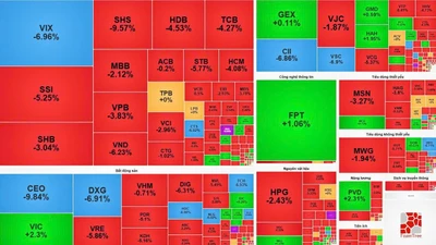 Cổ phiếu vốn hóa lớn đồng loạt giảm mạnh