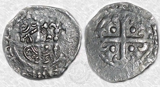 Các chuyên gia xác định được đồng xu quý hiếm trên được đúc tại Scotland là nhờ một mặt của hiện vật có khắc chữ: “ESBVRG”. Đây là từ viết tắt của Edinburgh - một dấu hiệu rõ ràng cho thấy đồng xu được đúc tại thủ đô của Scotland. Ảnh: numisforums.com.