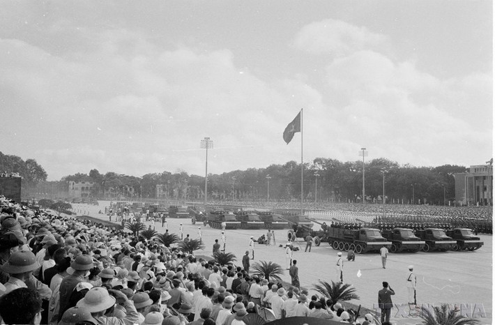 Quảng trường Ba Đình trong buổi sáng ngày 2-9-1975. (Ảnh: TTXVN)