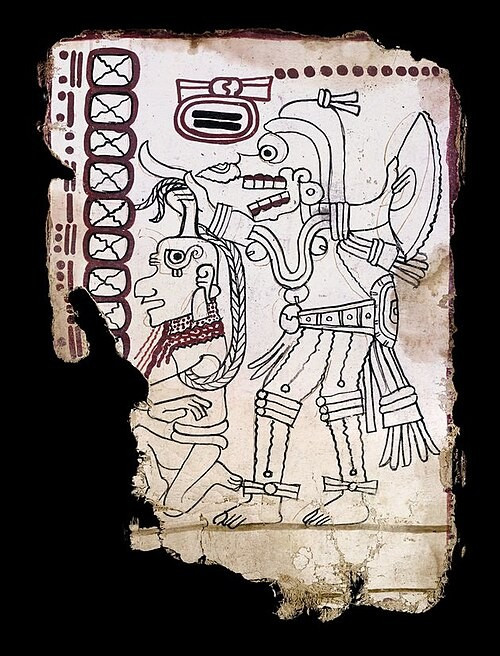 Người Maya cũng tin rằng, chu kỳ của các hành tinh khác nhau có liên quan đến một số vị thần nhất định. Những vị thần này được miêu tả trong cuốn sách Grolier với hình ảnh nguy hiểm bằng cách được vẽ với nhiều loại vũ khí khác nhau. Ảnh: wikimedia commons.
