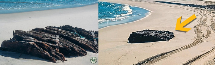 Thế nhưng, hiện tại, hiện tượng xói mòn bờ biển xảy ra trong mùa Đông đã hé lộ phần còn lại của xác tàu Lawrence N. McKenzie - một phần lịch sử hàng hải của Island Beach State Park.