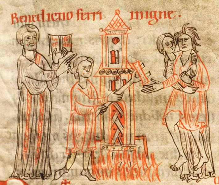 Đến thế kỷ 13, một sắc lệnh của giáo hoàng được ban hành nhằm cấm các linh mục tham gia vào các phiên tòa xét xử bằng các thử thách. Nguyên do là vì việc làm đó khiến linh mục bị xem là có hành vi bất kính với Chúa khi yêu cầu Người thực hiện phép lạ. Ảnh: Wikimedia Commons.