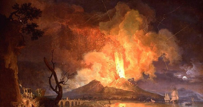 Vào năm 79 sau Công nguyên, núi lửa Vesuvius "thức giấc", phun trào dung nham dữ dội. Theo đó, 2 thành phố gần đó là Pompeii và Herculaneum của La Mã bị thiệt hại nặng nề nhất. Ước tính khoảng 16.000 người dân thiệt mạng và bị chôn vùi vĩnh viễn trong dòng dung nham, tro bụi, đất đá.