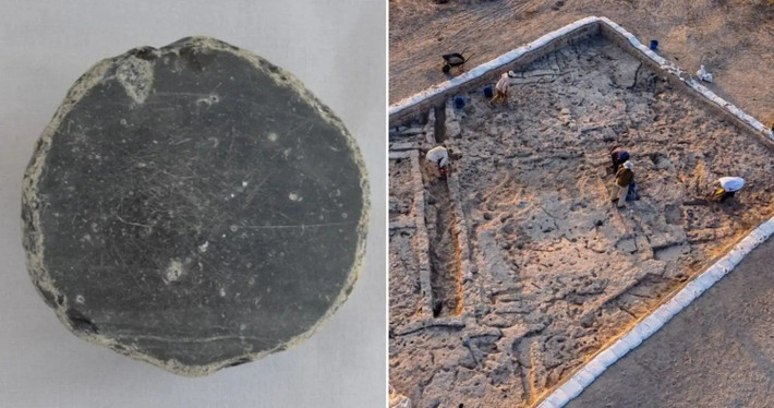 Chiếc gương đá Obsidian được tìm thấy ở Canhasan có niên đại gần như cùng thời với những chiếc gương khác được tìm thấy ở Çatalhöyük - một khu định cư thời Đồ đá mới khác ở miền nam Anatolia. Điều này cho thấy nghề làm gương đá Obsidian có thể là một công việc nổi bật của vùng này. Ảnh: The Canhasan Archaeological Project/Instagram.