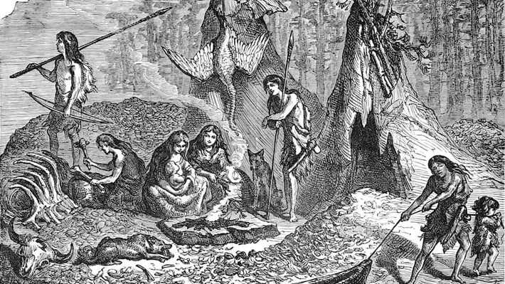 Nhà sử học Bettany Hughes cho biết “Điều này cho thấy một món đồ bỏ đi có thể đưa chúng ta đến gần hơn với con người thời xưa. Giờ đây, chúng ta biết rằng con người nhai hắc ín - vỏ cây bạch dương bạc đốt cháy hoặc nung nóng - để làm những việc như giảm đau răng và làm keo dán". Ảnh: Ann Ronan Pictures/Getty Images.