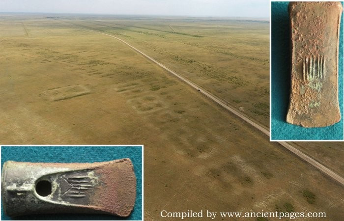 Với vị trí chiến lược gần các mỏ này và dòng sông, Semiyarka có thể từng là trung tâm thương mại và phân phối trong khu vực. Ảnh: Durham University. Image compilation AncientPages.com.