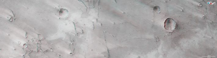 Một số mảnh vỡ tạo nên phần cánh có vẻ mượt hơn và tròn hơn, giống như một trận lở bùn. Ảnh: ESA/DLR/FU Berlin (CC BY-SA3.0 IGO).