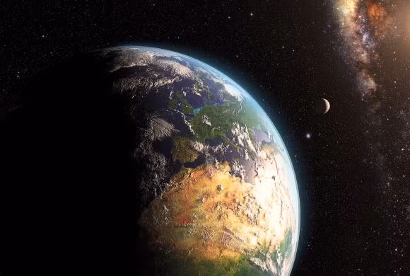 Nhà địa vật lý Mitchell cho hay dường như độ dài của ngày duy trì đều đặn khoảng 19 giờ/ngày và kéo dài suốt 1 tỷ năm không có sự thay đổi. Giai đoạn này bắt đầu từ 2 đến 1 tỷ năm trước. Ảnh: NASA.