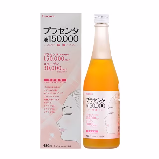 Quang cao nuoc uong dep da Fracora Placenta Drink lua doi the nao?