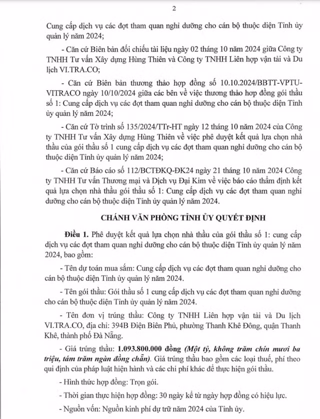 Dong Nai: Cong ty Vitraco trung goi thau dua can bo di du lich-Hinh-2