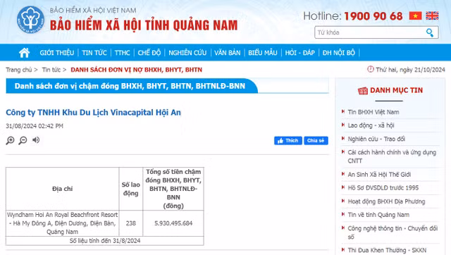 Hang loat doanh nghiep o Quang Nam cham nop bao hiem xa hoi