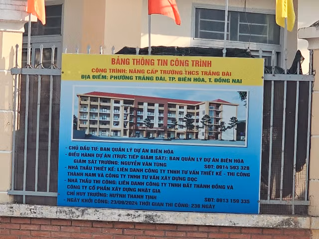 Đồng Nai: Trường THCS Trảng Dài bao giờ hoàn thành? - Hình 3 Dong Nai: Truong THCS Trang Dai bao gio hoan thanh?-Hinh-3