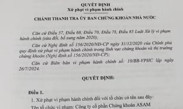 'Quen' cong bo thong tin, Chung khoan ASAM bi xu phat 85 trieu dong-Hinh-2