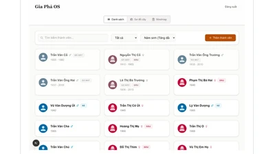 Dự án web gia phả Việt gây sốt cộng đồng mạng
