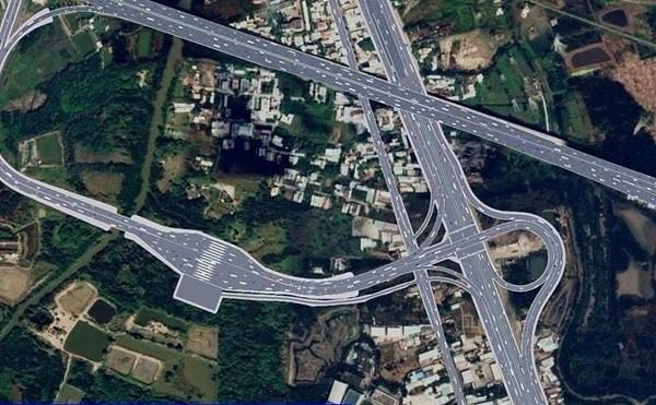Phối cảnh nút giao đường Nguyễn Hữu Thọ với cao tốc Bến Lức - Long Thành. Ảnh: SXD TP HCM Phối cảnh nút giao đường Nguyễn Hữu Thọ với cao tốc Bến Lức - Long Thành. Ảnh: SXD TP HCM