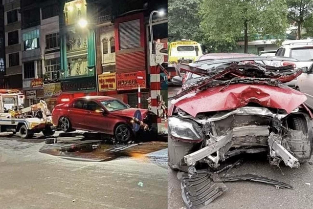 Ai cầm lái Mercedes-Benz C300 AMG bị tai nạn 'nát đầu' ở Hà Nội? Ai cam lai Mercedes-Benz C300 AMG bi tai nan 'nat dau' o Ha Noi?