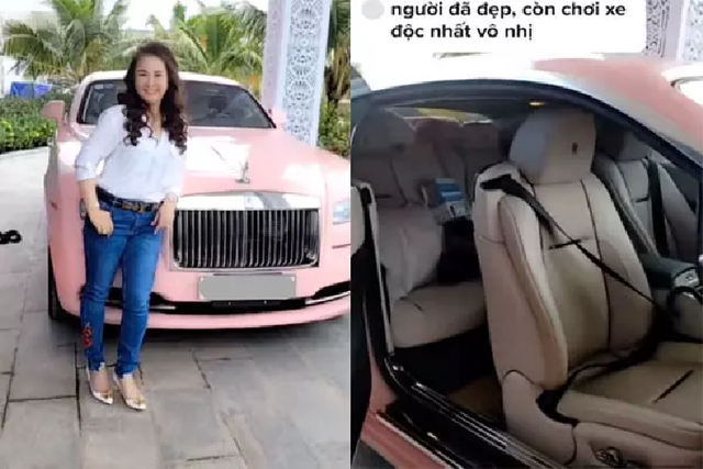 Cận cảnh Rolls-Royce Wraith màu hồng bà Nguyễn Phương Hằng - Hình 8 Can canh Rolls-Royce Wraith mau hong ba Nguyen Phuong Hang-Hinh-8