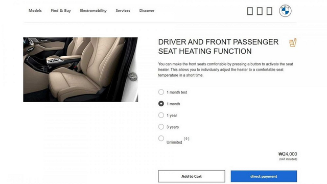 Người mua xe BMW sẽ phải trả phí để sử dụng tính năng sưởi ghế? Nguoi mua xe BMW se phai tra phi de su dung tinh nang suoi ghe?