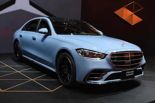 Ngắm Mercedes-Benz S500L màu sơn China Blue giống G63 của Cường Đô la Ngam Mercedes-Benz S500L mau son China Blue giong G63 cua Cuong Do la