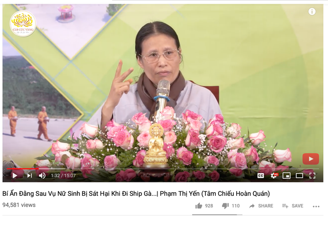 Phan no phat ngon cua Phat tu chua Ba Vang Pham Thi Yen