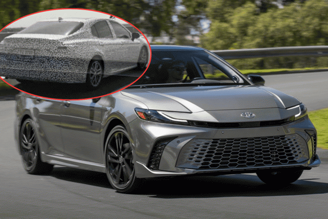 Cận cảnh Toyota Camry 2024 đang chạy thử tại Thái Lan Can canh Toyota Camry 2024 dang chay thu tai Thai Lan
