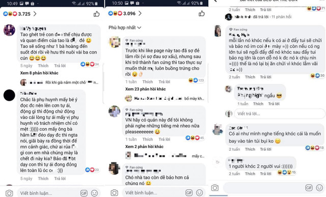 Buc xuc fanpage dang tai keu goi bai tru, bao hanh tre em khong dung muc-Hinh-2
