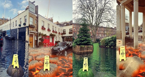 Hiệu ứng Snapchat biến mặt sân thành dòng sông, nham thạch khiến dân tình “điên đảo“ - Hình 3 Hieu ung Snapchat bien mat san thanh dong song, nham thach khien dan tinh “dien dao“-Hinh-3