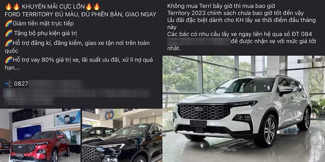 Ford Territory dang giam den 70 trieu dong