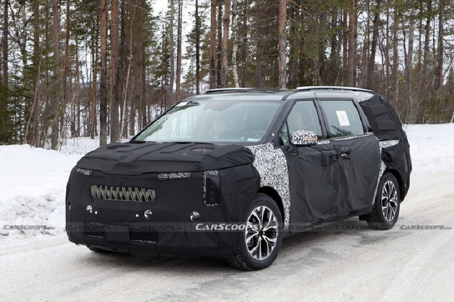 Lộ rõ thiết kế Kia Carnival 2024, đèn pha như SUV thuần điện EV9 - Hình 7 Lo ro thiet ke Kia Carnival 2024, den pha nhu SUV thuan dien EV9-Hinh-7