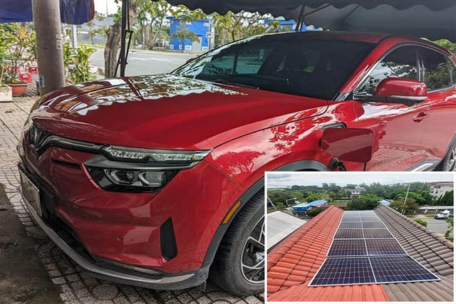 Chủ xe VinFast VF8 tiết kiệm gần 2 triệu/tháng nhờ điện mặt trời Chu xe VinFast VF8 tiet kiem gan 2 trieu/thang nho dien mat troi