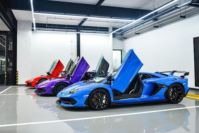 Dàn siêu xe hàng hiếm Lamborghini Aventador SVJ của đại gia tỷ đô Dan sieu xe hang hiem Lamborghini Aventador SVJ cua dai gia ty do