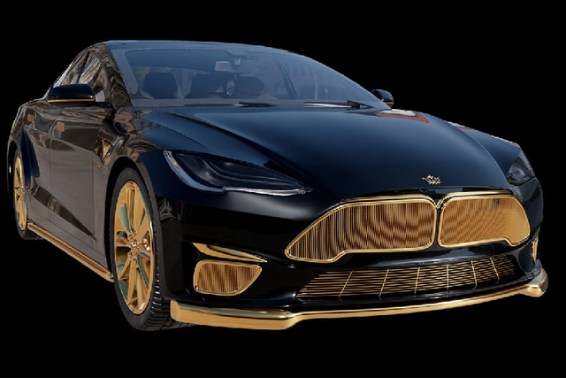 Ngắm Tesla Model S mạ vàng giá gần 7 tỷ đồng Ngam Tesla Model S ma vang gia gan 7 ty dong