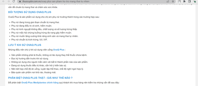 Dù đã bị cảnh cáo nhưng thực phẩm chức năng OvaQ Plus vẫn tiếp tục 'nổ' công dụng chữa vô sinh - Hình 3 Du da bi canh cao nhung thuc pham chuc nang OvaQ Plus van tiep tuc 'no' cong dung chua vo sinh-Hinh-3