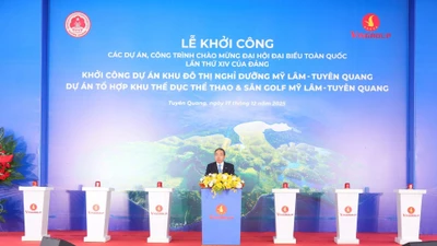 VINGROUP khởi công đô thị nghỉ dưỡng suối khoáng và tổ hợp thể dục thể thao