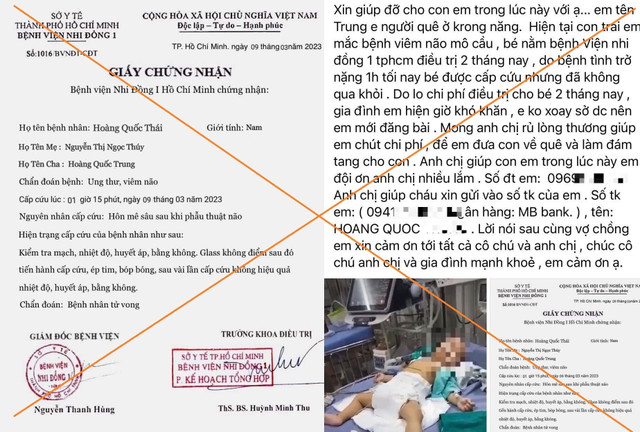 Cảnh báo: Giả mạo giấy tờ của bệnh viện để kêu gọi từ thiện Canh bao: Gia mao giay to cua benh vien de keu goi tu thien