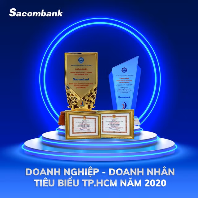 Tong giam doc Sacombank Nguyen Duc Thach Diem duoc trao danh hieu Doanh nhan tieu bieu TP.HCM