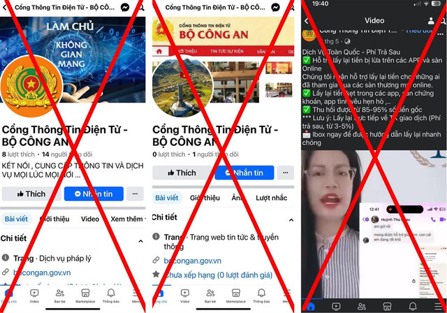 Cảnh báo thủ đoạn mạo danh Cổng thông tin điện tử Bộ Công an để lừa đảo Canh bao thu doan mao danh Cong thong tin dien tu Bo Cong an de lua dao