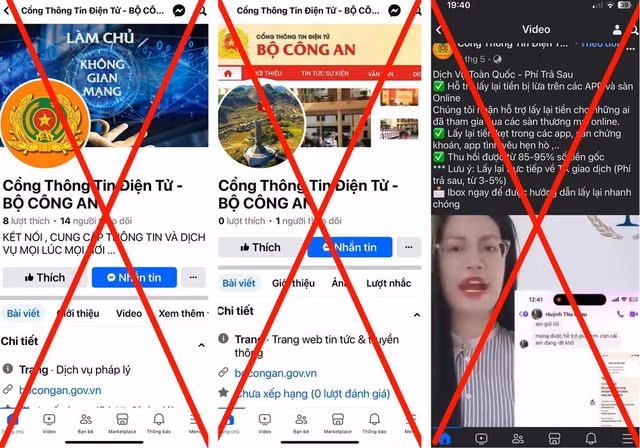 Canh bao thu doan mao danh Cong thong tin dien tu Bo Cong an de lua dao
