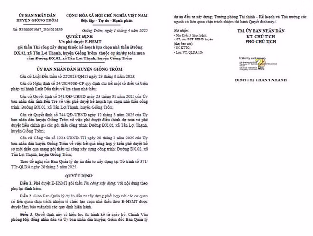 Ben Tre: Tim don vi thi cong 8 goi thau lam duong va xay dung truong hoc