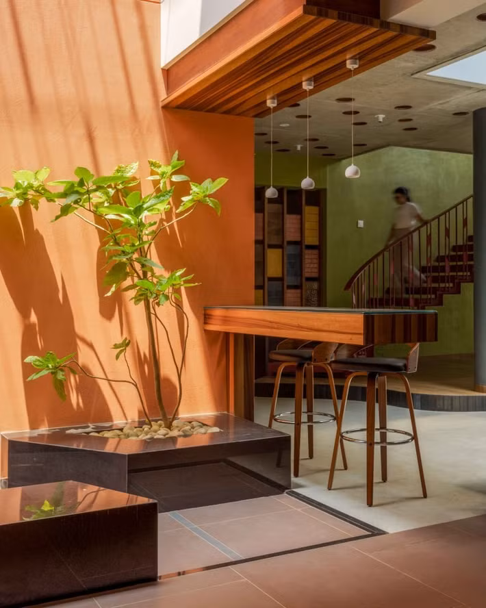 Đây là minh chứng cho thấy sự khéo léo của kiến ​​trúc có thể tạo nên một chốn an cư yên bình, lấy thiên nhiên làm trọng tâm giữa lòng đô thị. Ảnh: Thearchitectsdiary