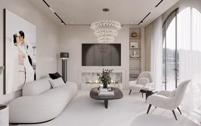 Do diện tích ngôi nhà khá nhỏ, chưa tới 16m2/phòng nên Bình An - Phương Nga tận dụng tối đa không gian với một thiết kế mở để phù hợp với sở thích nghỉ dưỡng của cặp đôi và 3 bé mèo cưng. Ảnh: FBNV