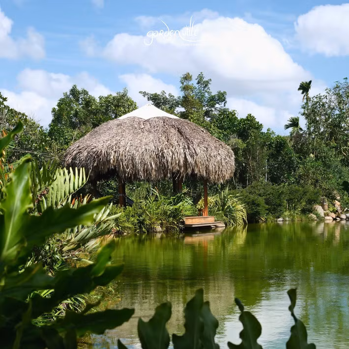 Không gian ngập tràn màu xanh. Ảnh: fanpage Garden Ville TIỀN GIANG