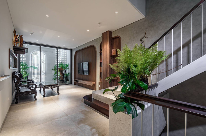 Yêu cầu của gia chủ là không gian sống ổn định, an toàn cho gia đình gồm vợ và hai con nhỏ. Ảnh: LonTon Studio